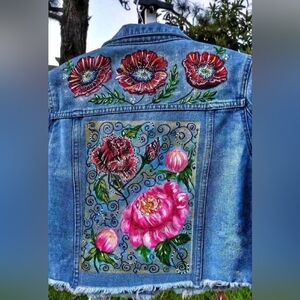 Floral Embroidered Denim Jacket